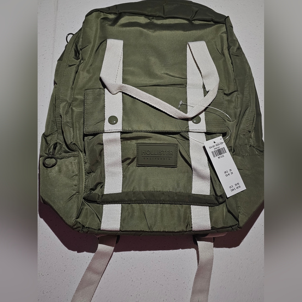Hollister Olive Green Mini Backpack